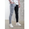 Černo-šedé skinny fit džíny RawSoul