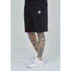 SikSilk Pánské Černé Kraťasy Essential Fleece Short