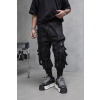 Černé cargo fit kalhoty HAN