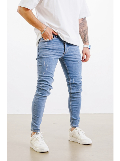 Modrá skinny fit džíny STARK (Veľkosť 38)