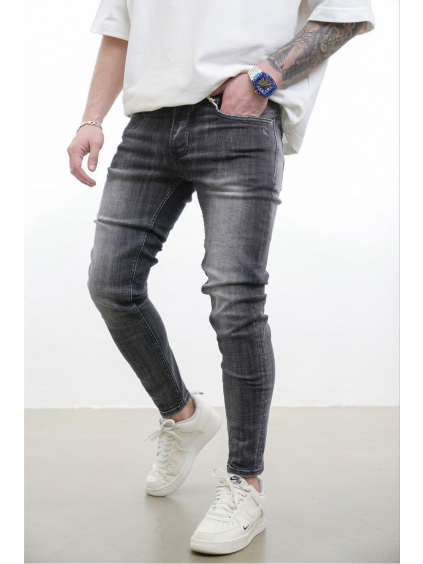 Šedé skinny fit džíny ORBIT (Veľkosť 38)