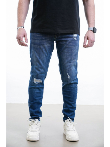 Modrá straight fit džíny BOLD (Veľkosť 38)