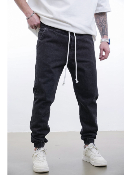 Čierná jogger fit džíny STREETVIBE (Veľkosť 38)