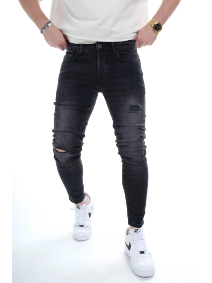 Čierne skinny fit rifle – REX