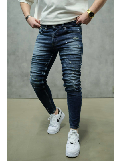 Tmavě modré skinny fit rifle – MILO (Veľkosť 38)