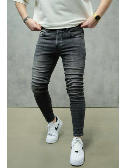 Tmavě sivé skinny fit rifle – NOIRIS (Veľkosť 38)