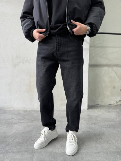 Čierne pánské loose fit džíny  – AXIS (Veľkosť 36)