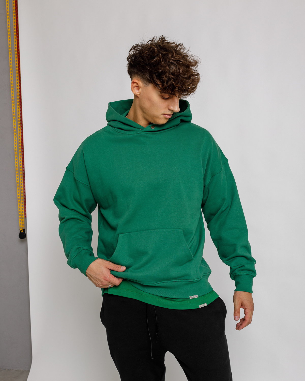 Don Lemme Oversized Mikina Deep - green Veľkosť: L
