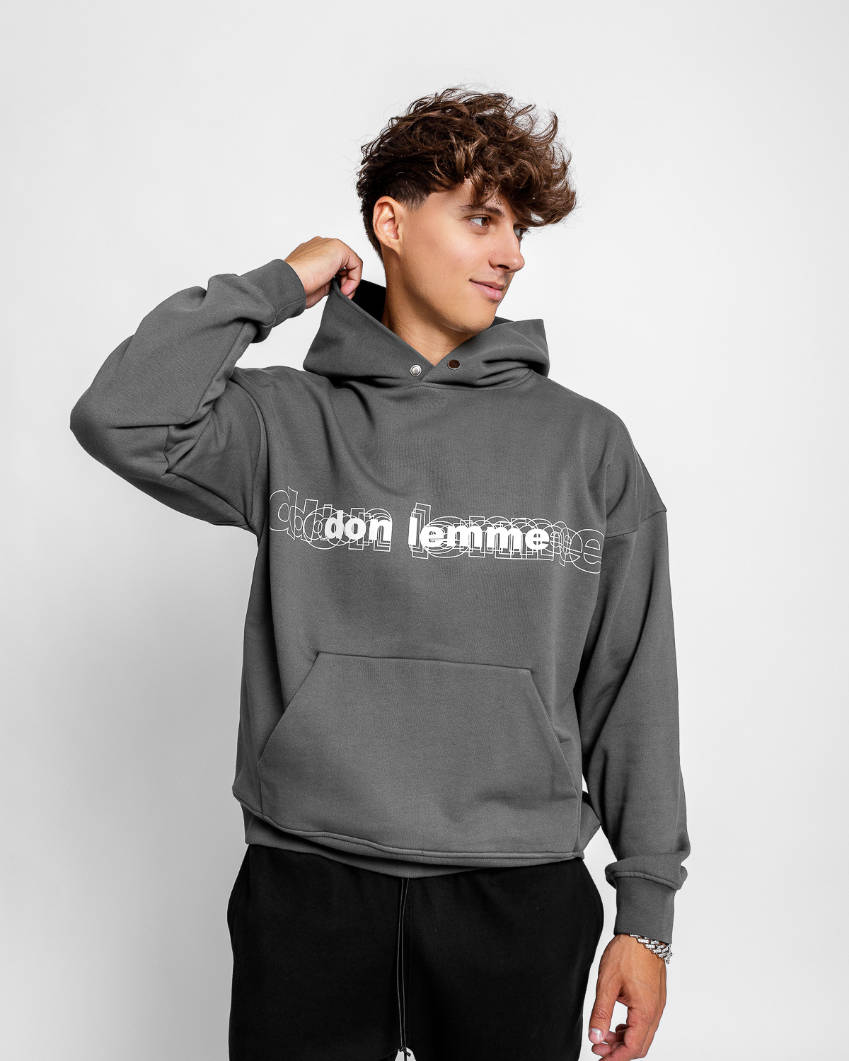 Don Lemme Unisex Mikina Explore - dark grey Veľkosť: XL