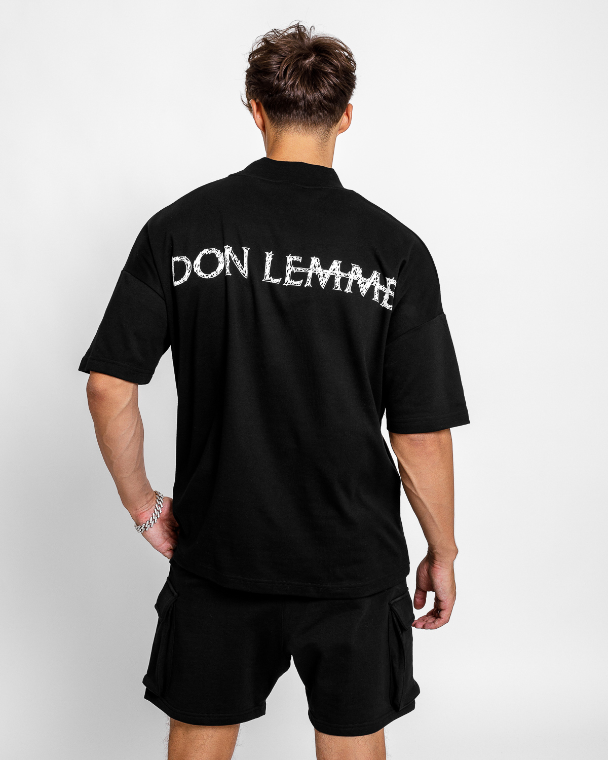 Don Lemme Oversized Triko Trim - black Veľkosť: S