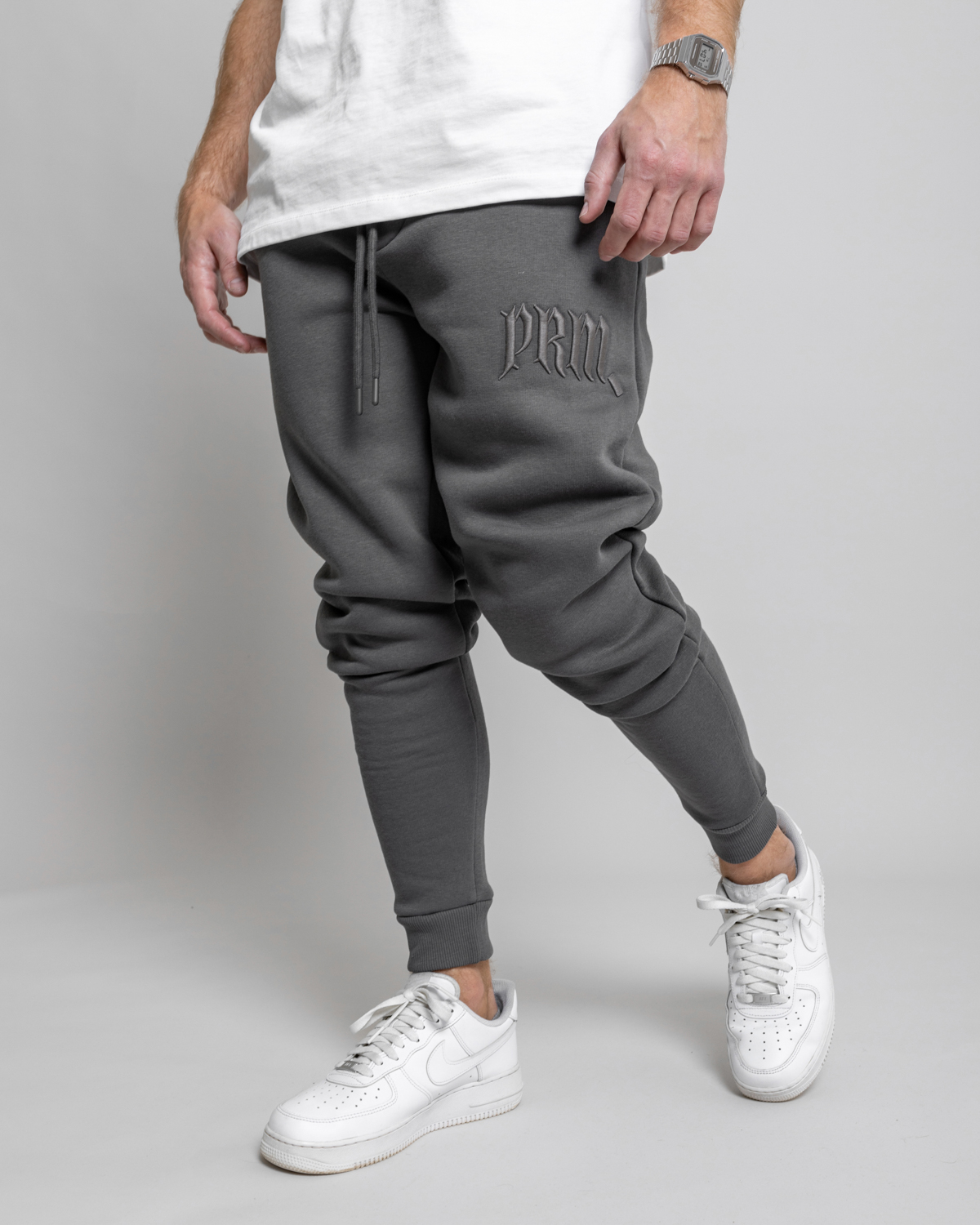 Sivé slim fit tepláky VEGETABLE Veľkosť: XL