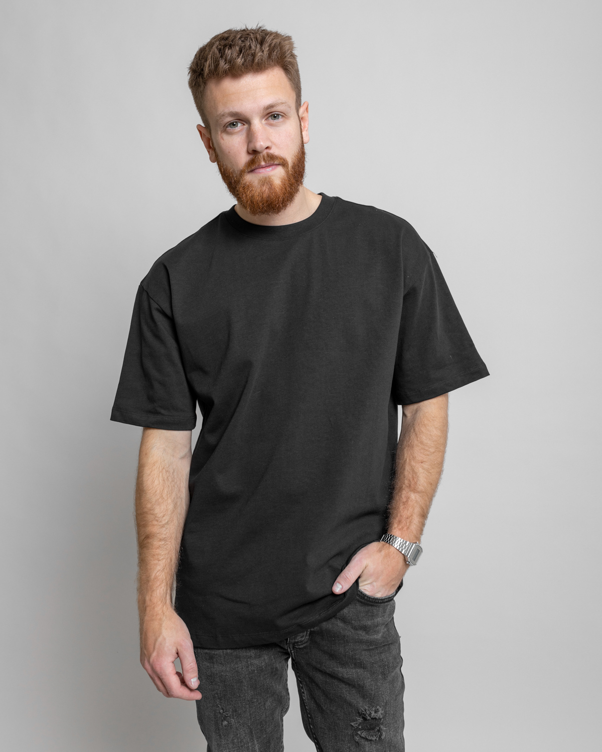 Čierne oversized triko CAPER Veľkosť: L