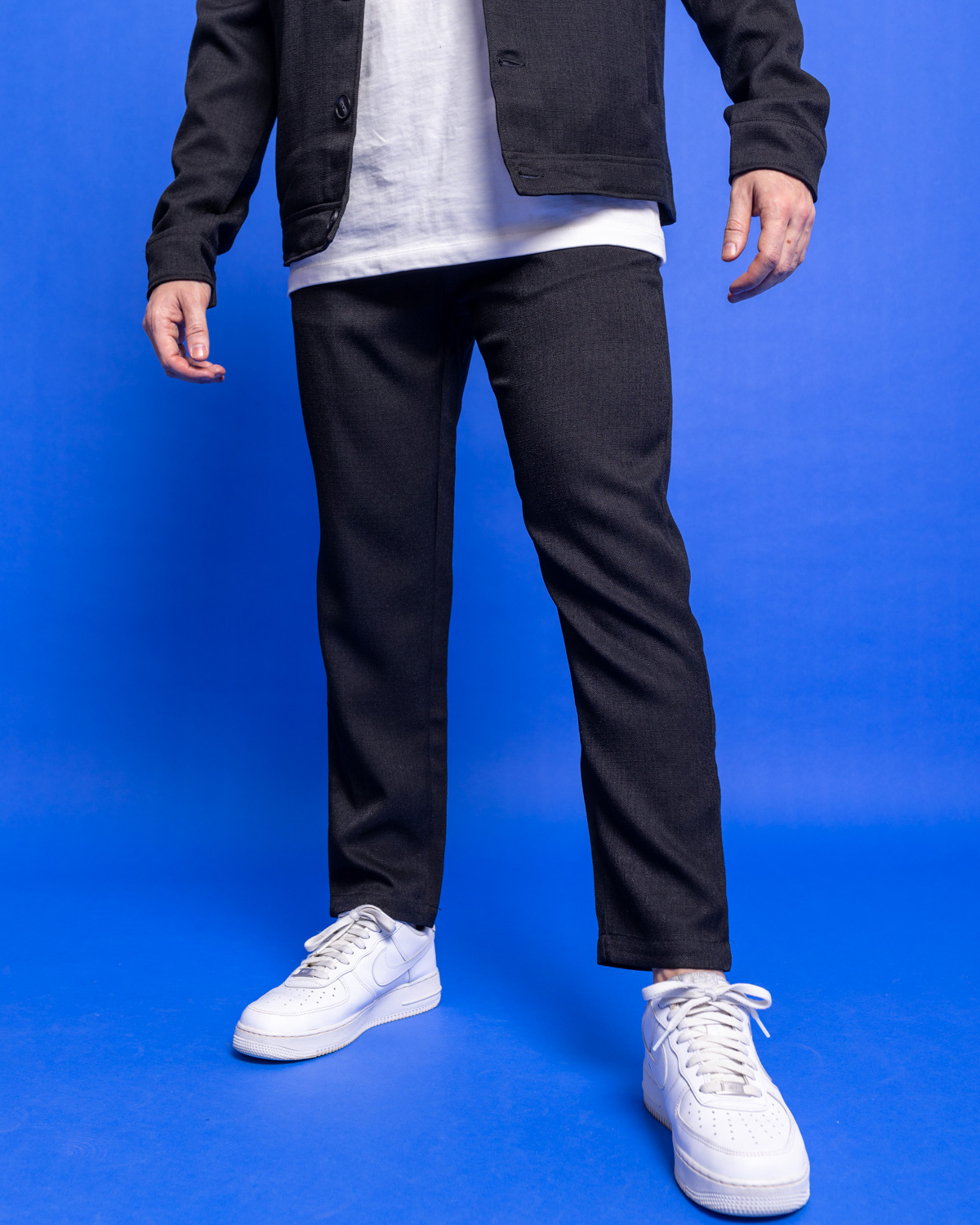 Čierne slim fit nohavice FLEXER Veľkosť: M