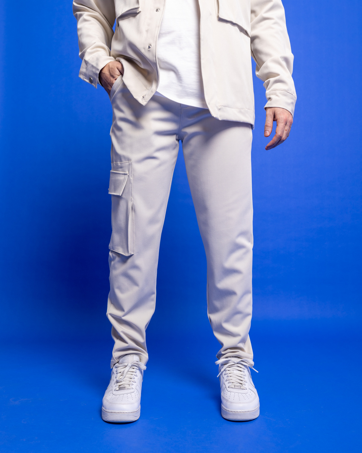 Béžové slim fit nohavice ENIGMA Veľkosť: S