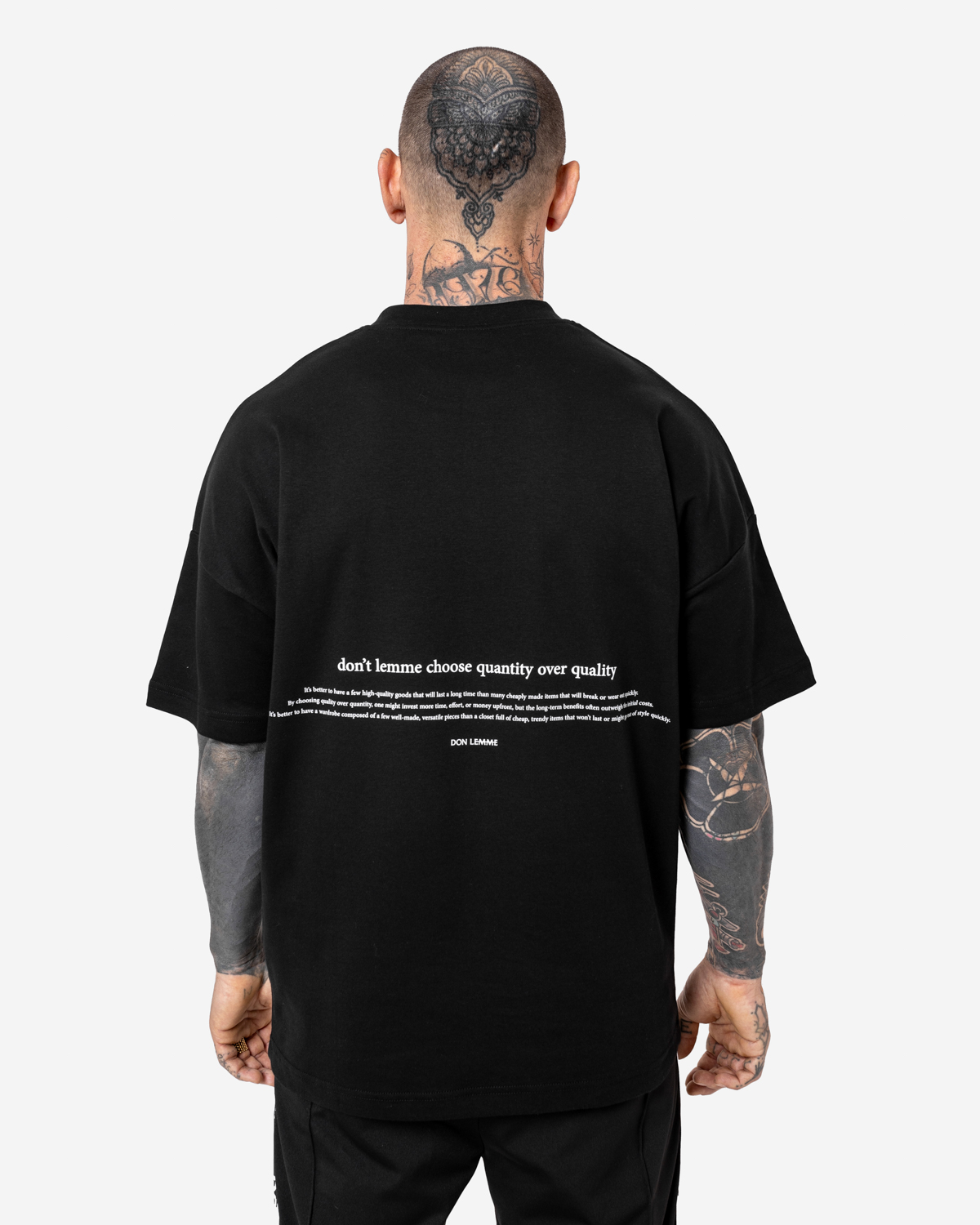 Don Lemme Oversized Triko Quality - black Veľkosť: M