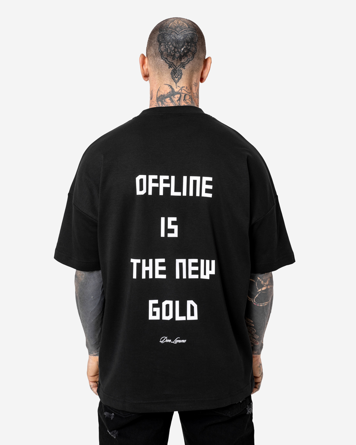 Don Lemme Oversized Triko Offline - black Veľkosť: S