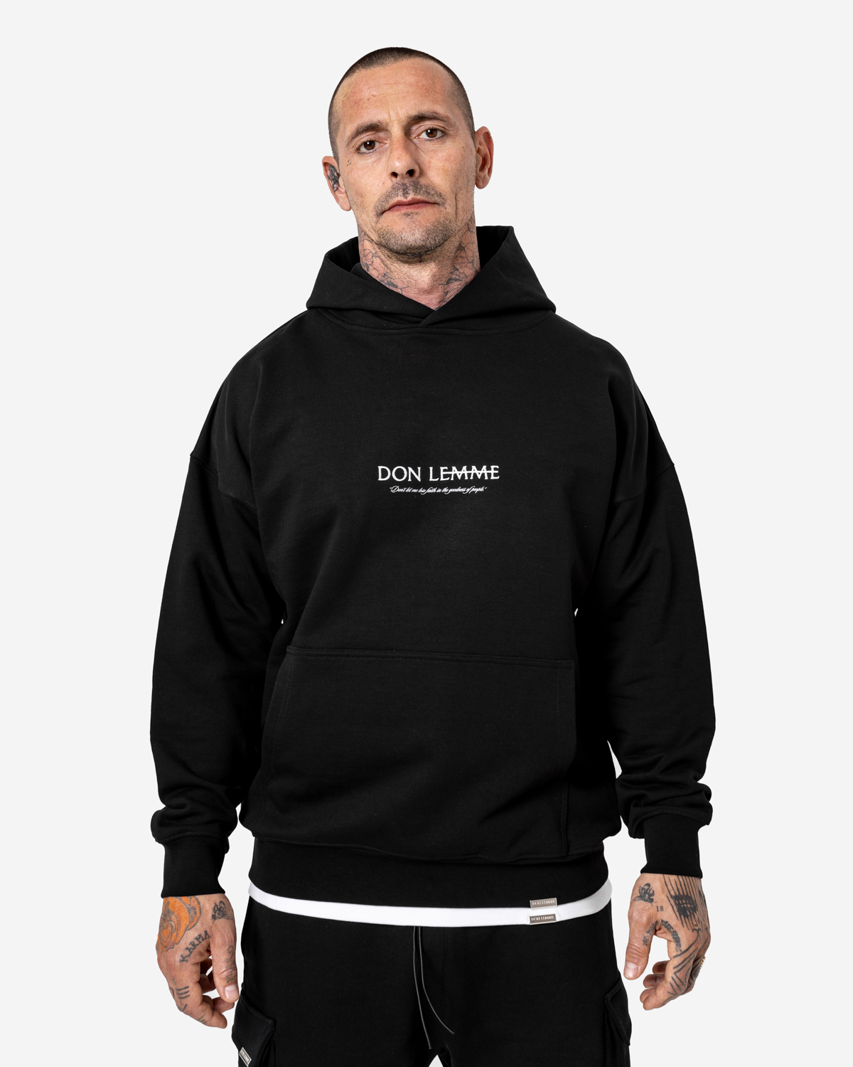 Don Lemme Oversized Mikina Goodness - black Veľkosť: XL