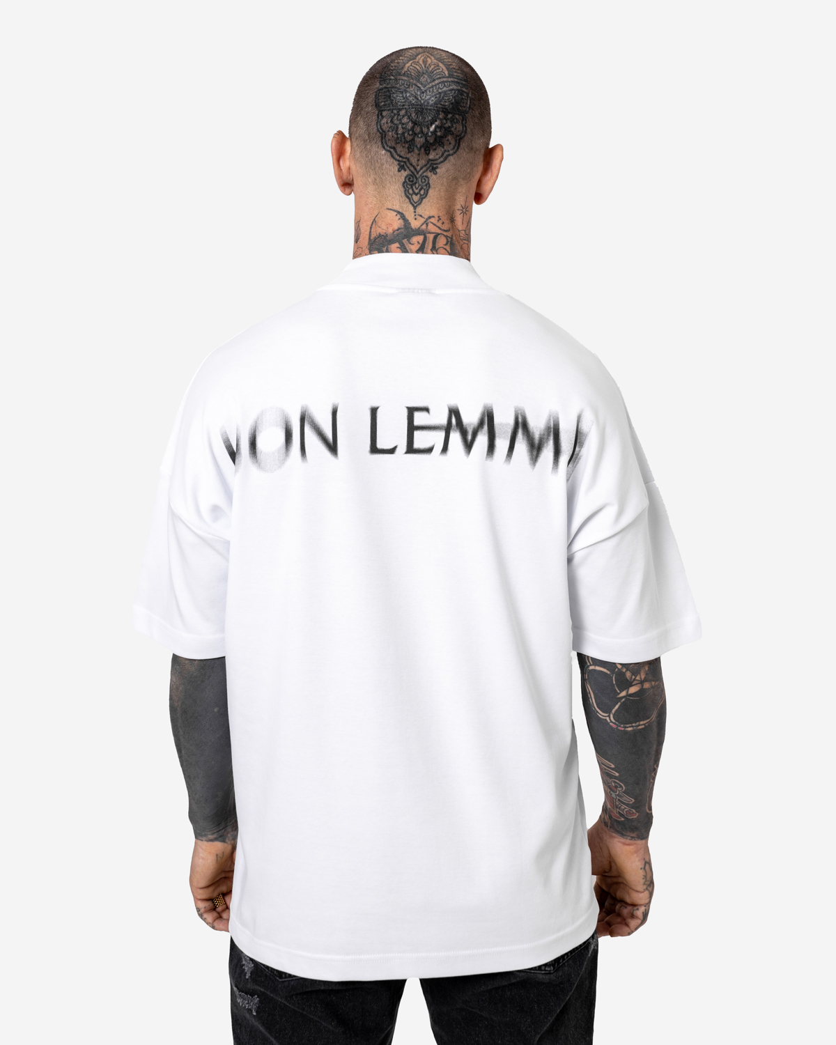 Don Lemme Oversized Triko Blurry - white Veľkosť: M