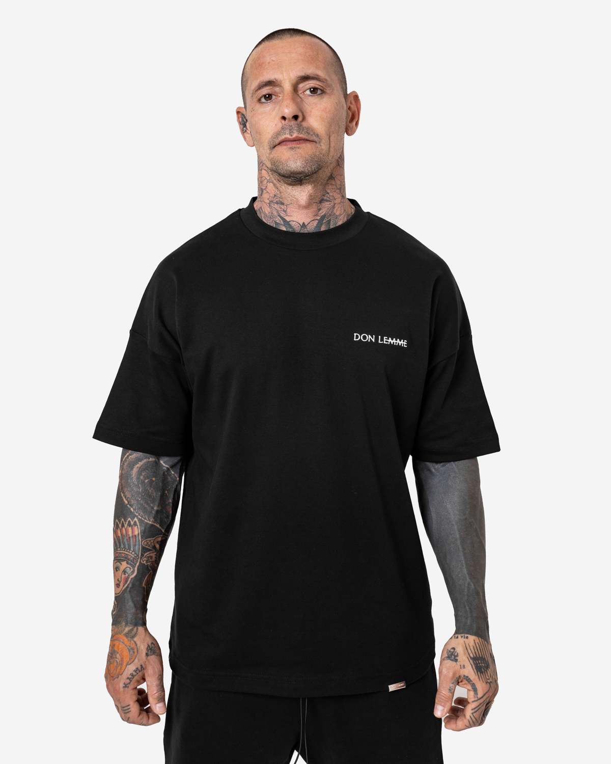 Don Lemme Oversized Triko Stem - black Veľkosť: L