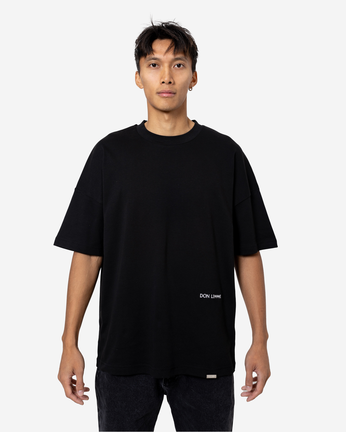 Don Lemme Oversized Triko Asymetric - black Veľkosť: L