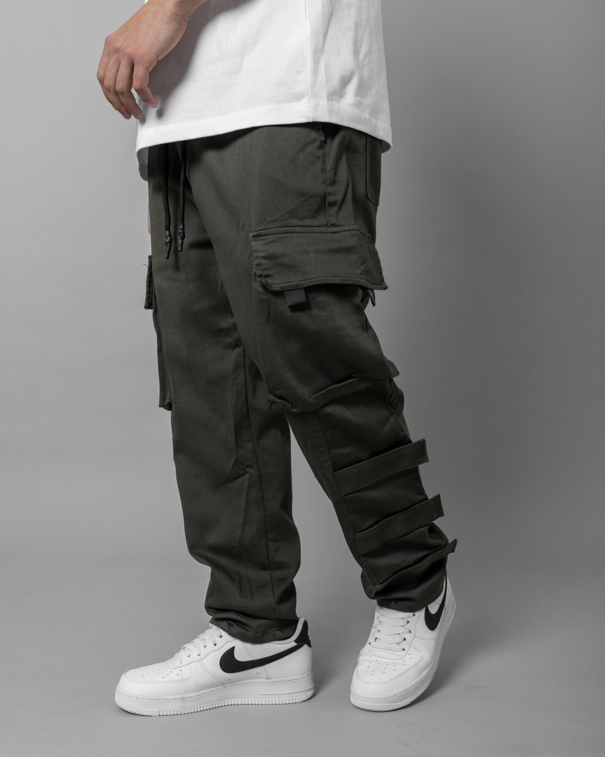 Khaki cargo fit nohavice BICEPC Veľkosť: S