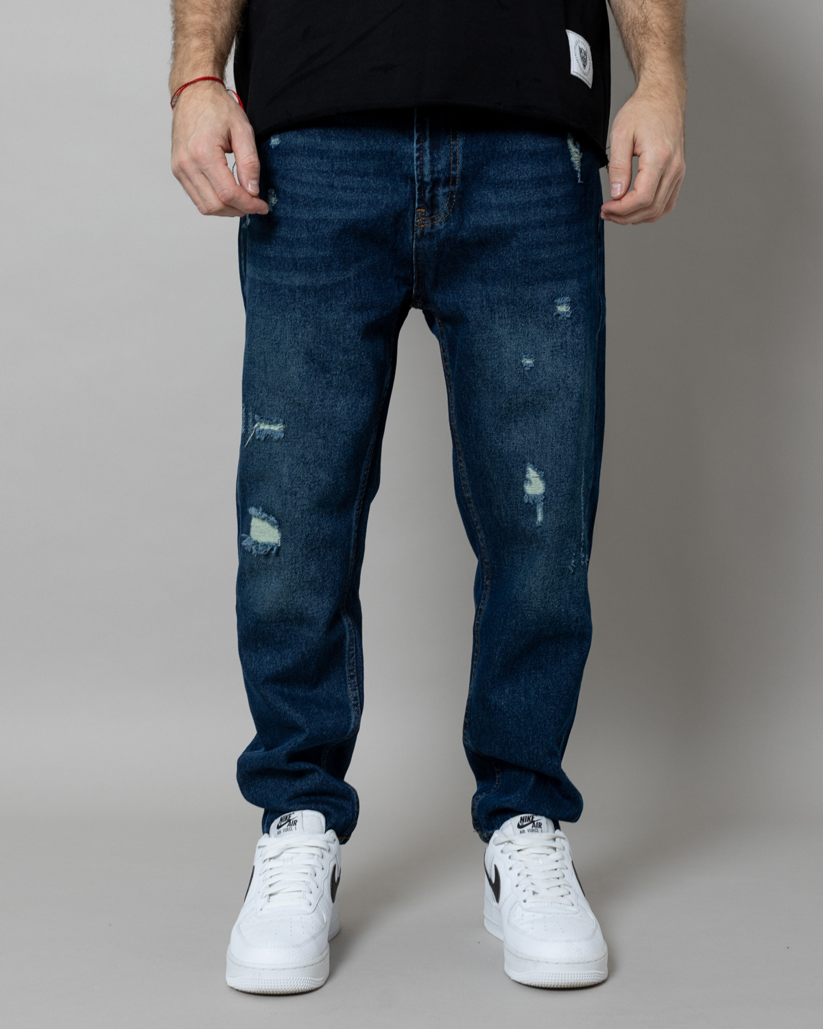 Modré roztrhané rifle SCRAPER Veľkosť: 36