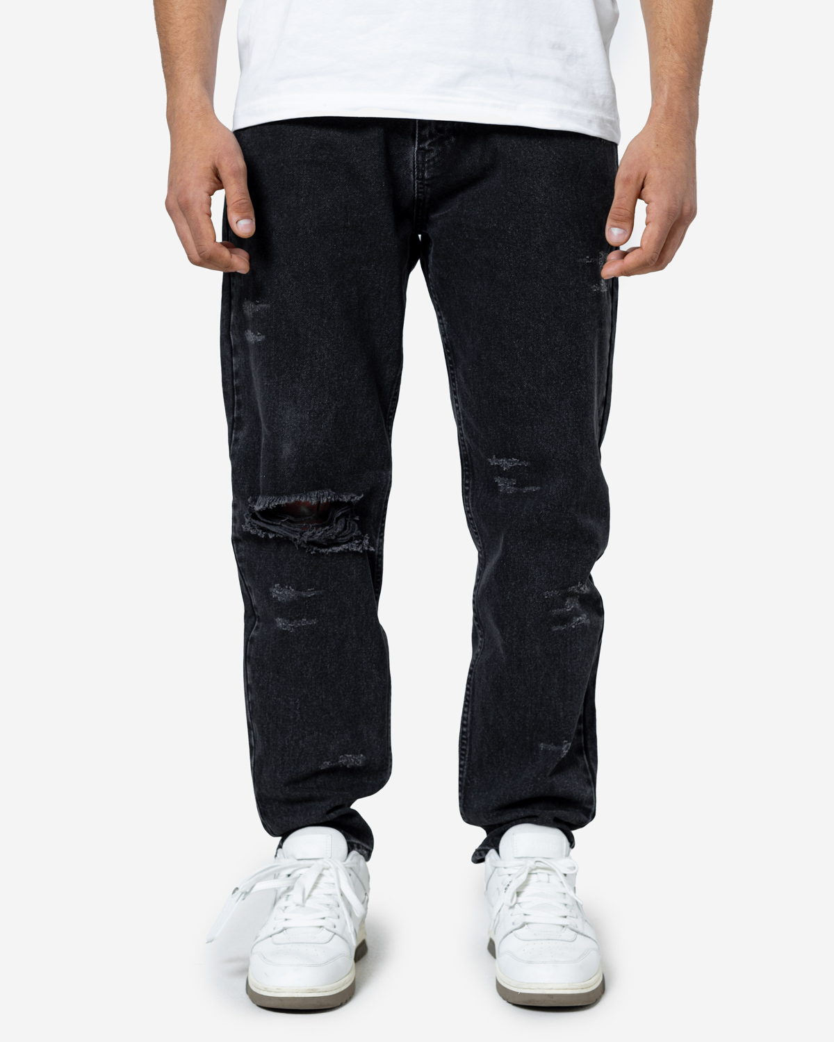 Don Lemme Pánske straight fit rifle Frayed - washed black Veľkosť: 29