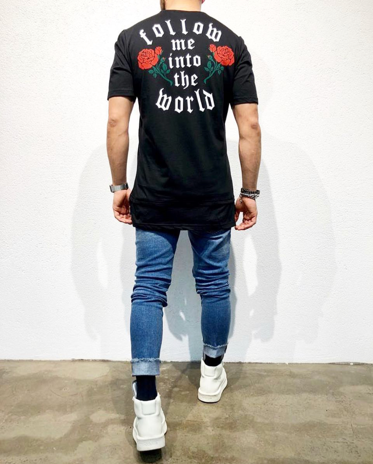 Triko Follow Me - černé Veľkosť: M