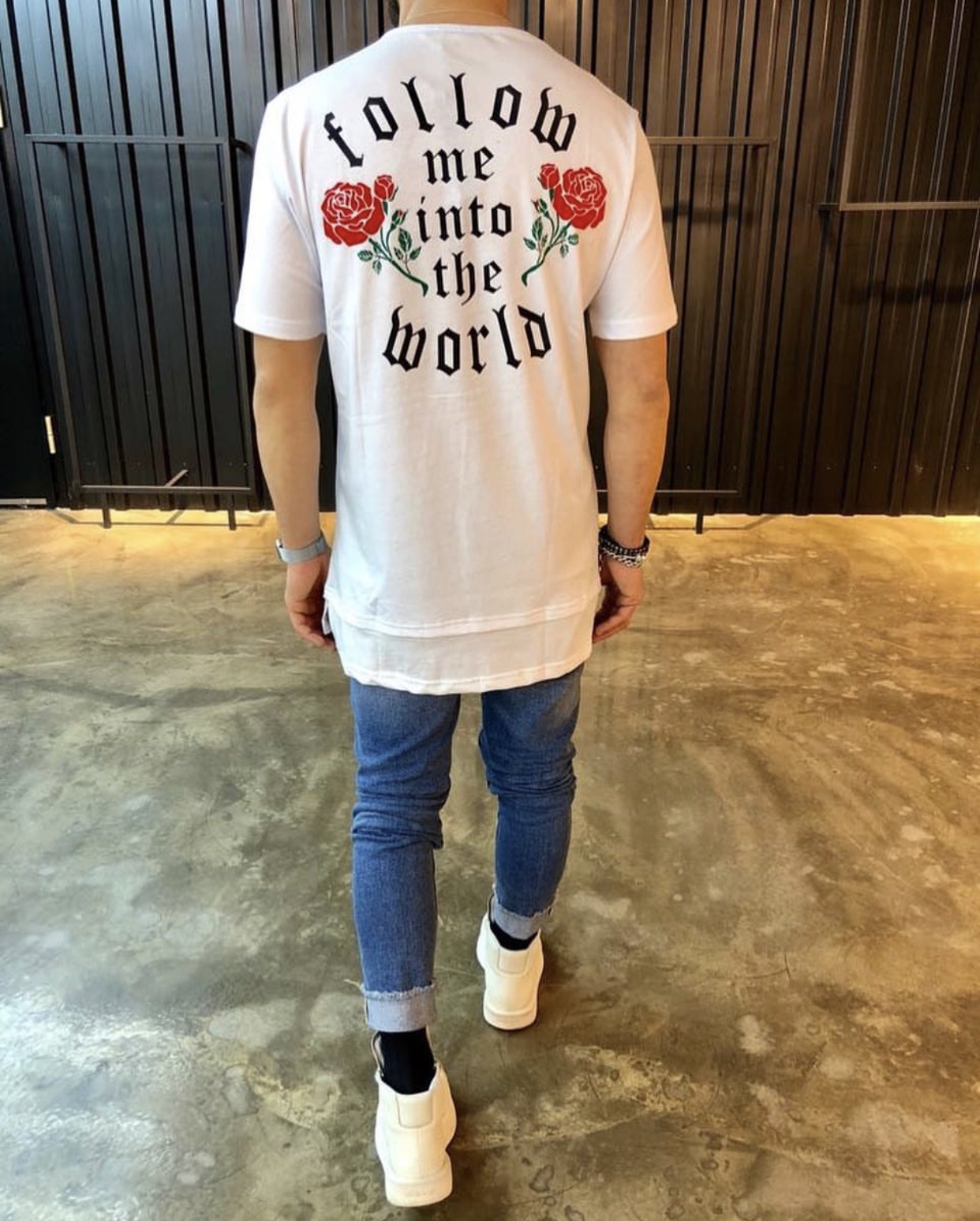 Triko Follow Me - bílé Veľkosť: L