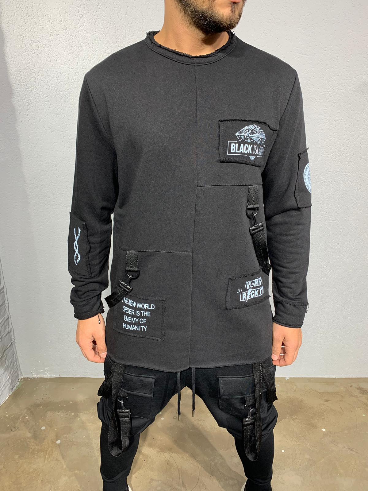 Mikina Liquid - čierna Veľkosť: S