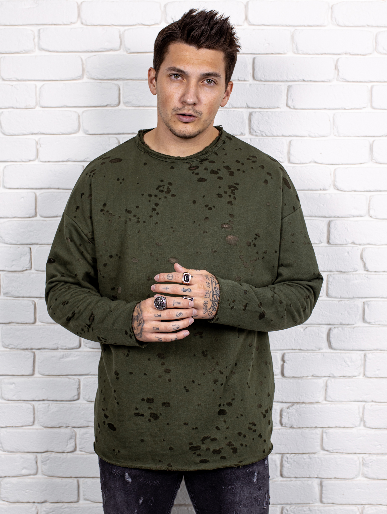 Mikina Clap - khaki Veľkosť: L