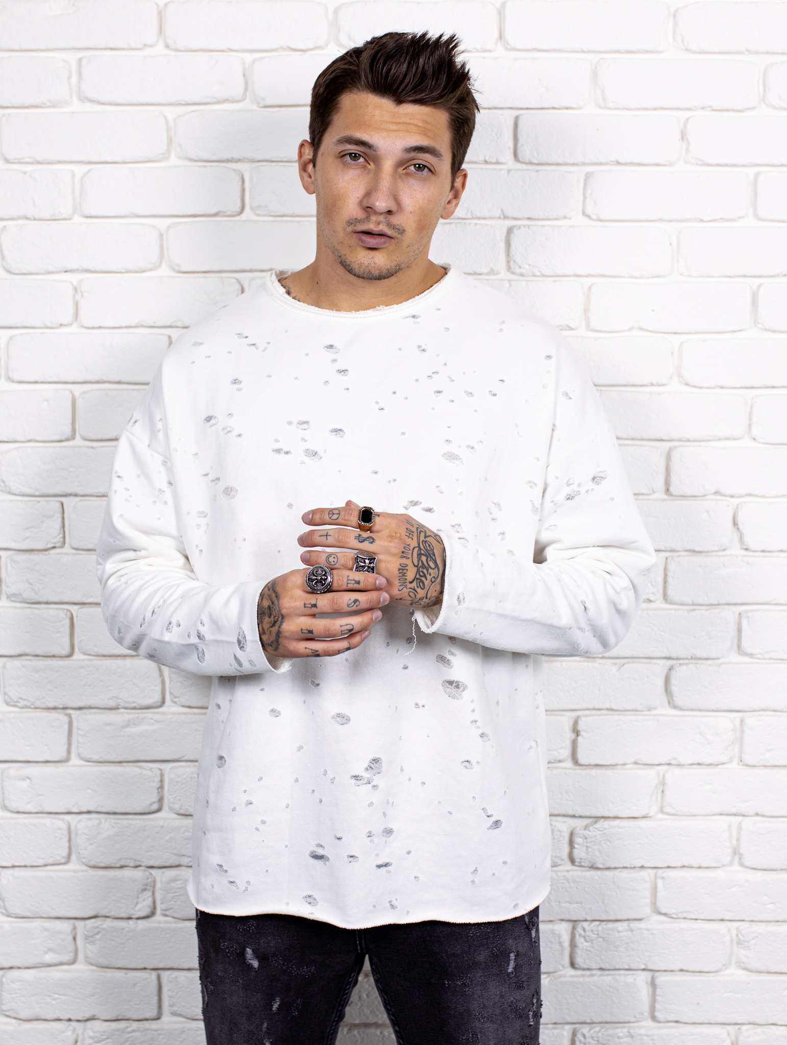 Mikina Clap - biela Veľkosť: XL