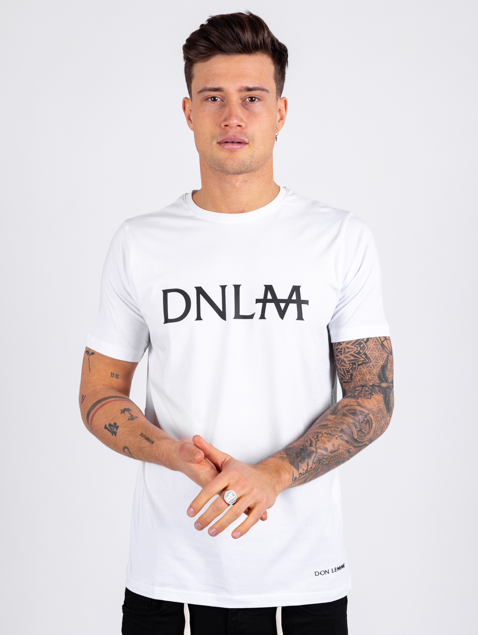 Don Lemme Tričko Monogram - biele Veľkosť: L