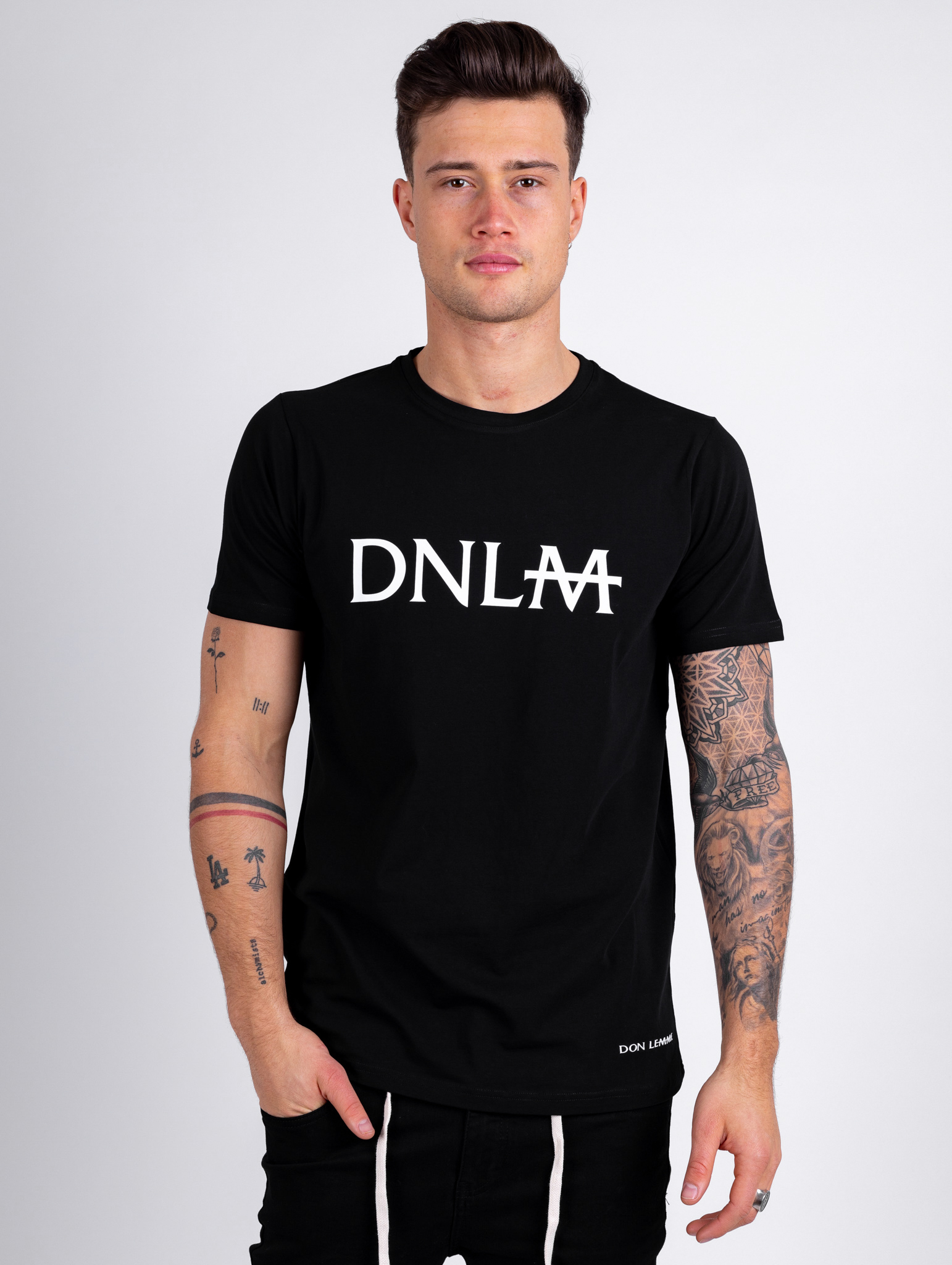 Don Lemme Tričko Monogram - čierne Veľkosť: M