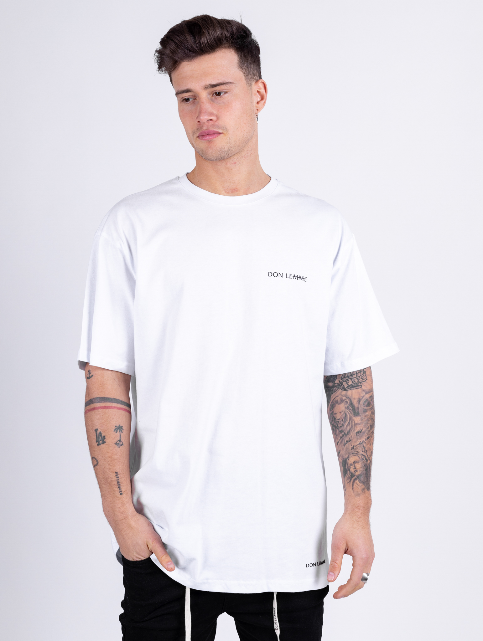 Don Lemme Oversized Tričko Heart - biele Veľkosť: L