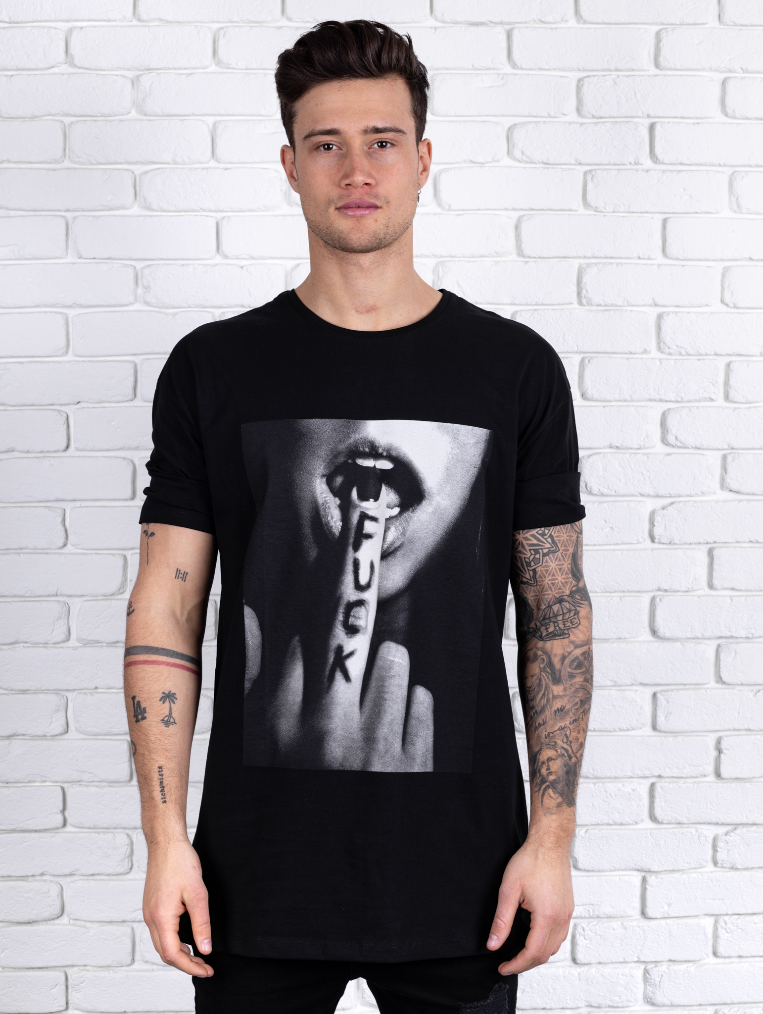 Tričko Fck - čierne Veľkosť: M