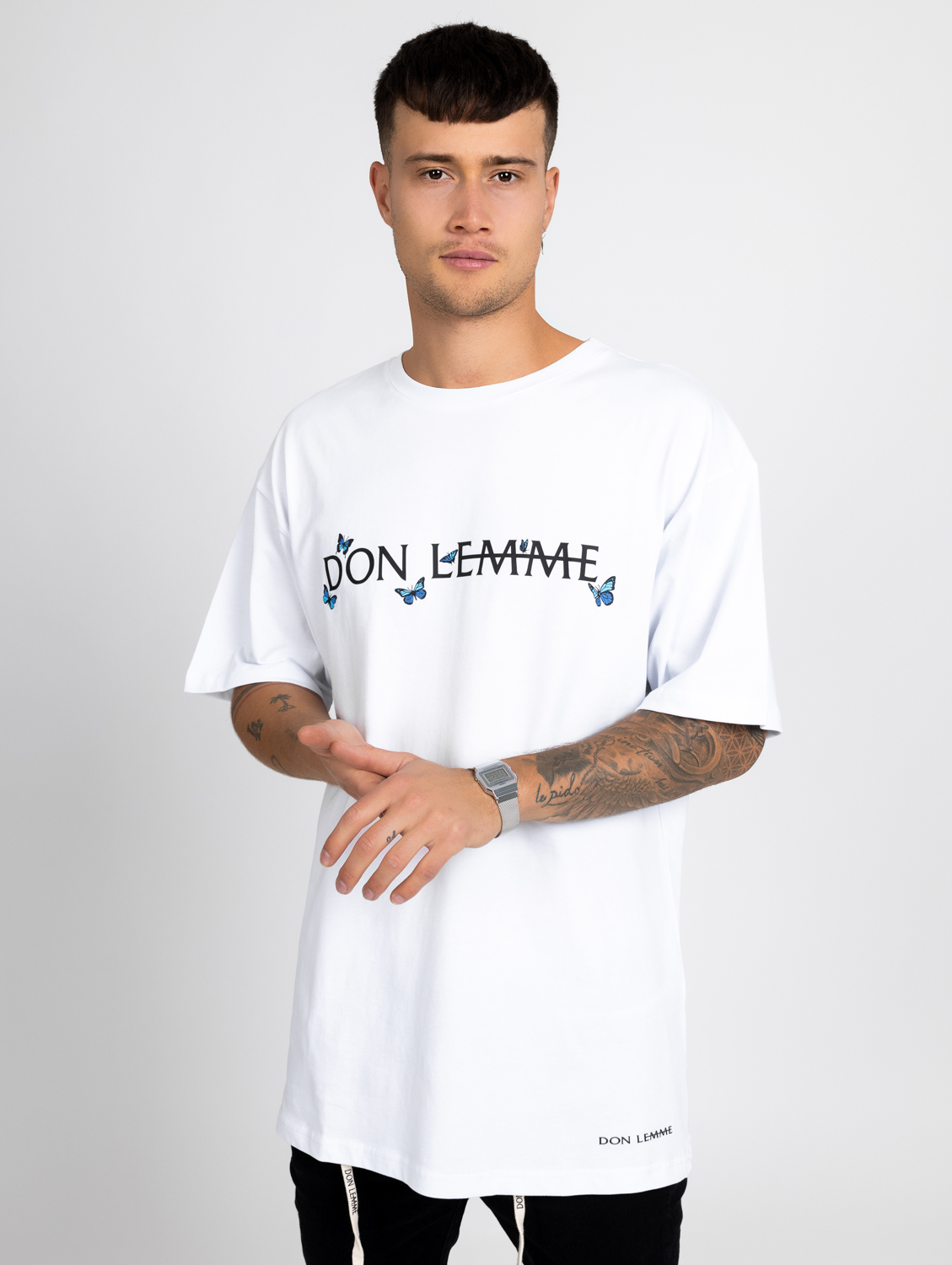 Don Lemme Oversized Tričko Butterfly - biele Veľkosť: M