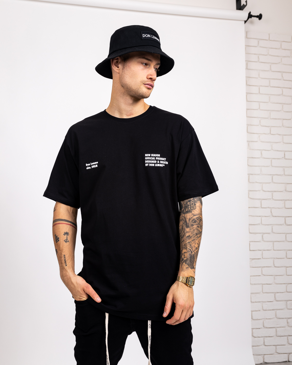 Don Lemme Oversized Tričko New Season - čierne Veľkosť: XL
