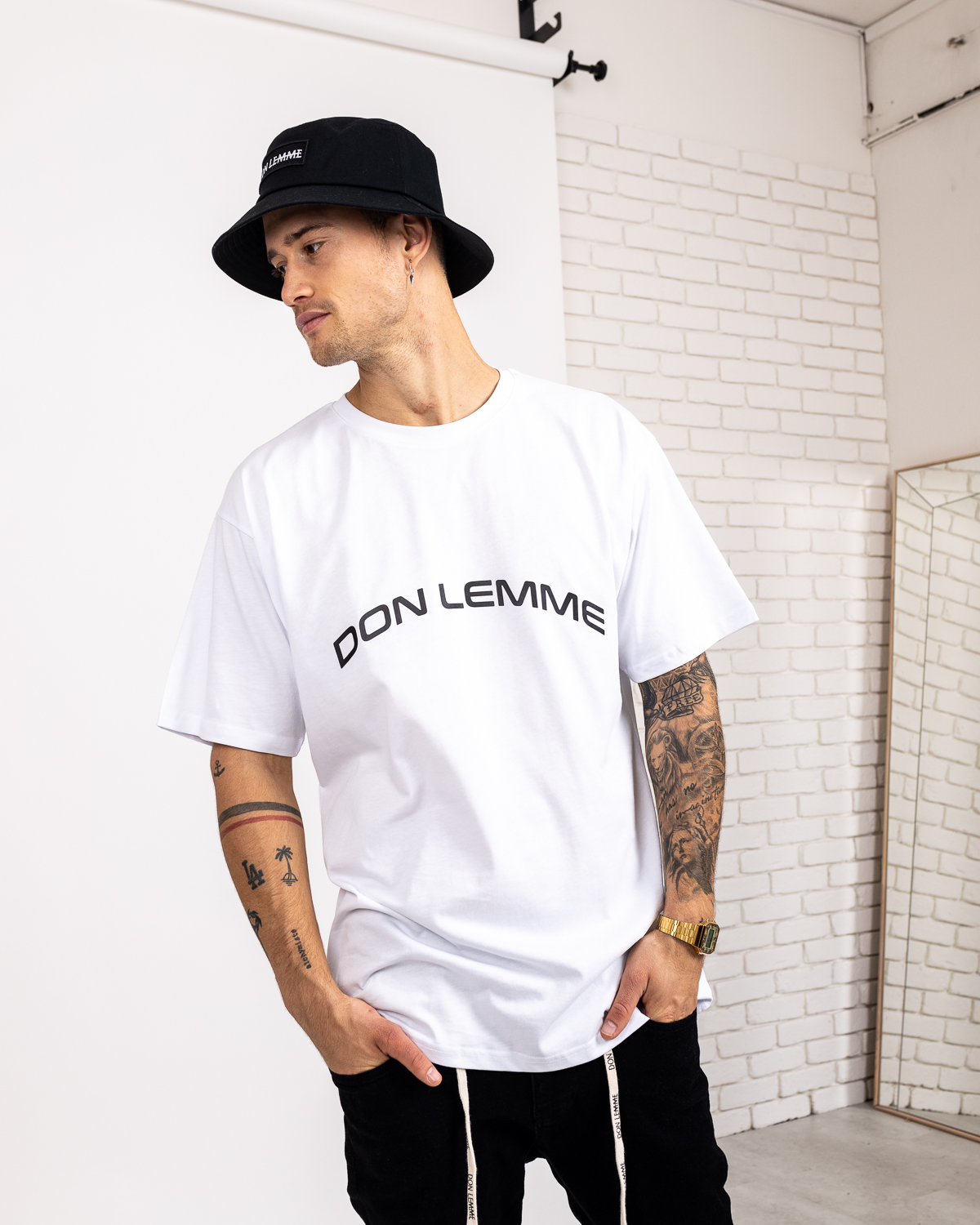 Don Lemme Oversized Tričko Curve - biele Veľkosť: L