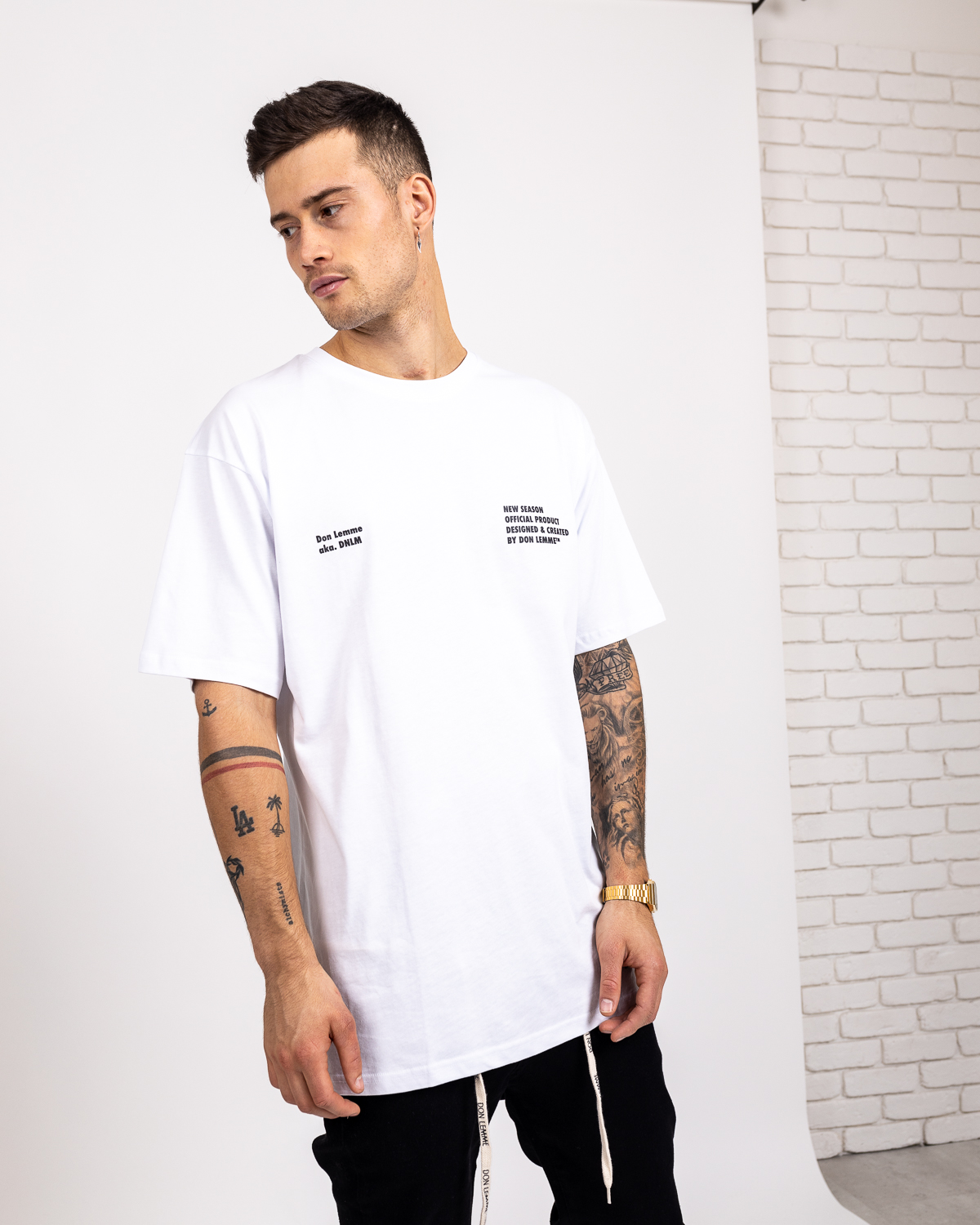 Don Lemme Oversized Tričko New Season - biele Veľkosť: S