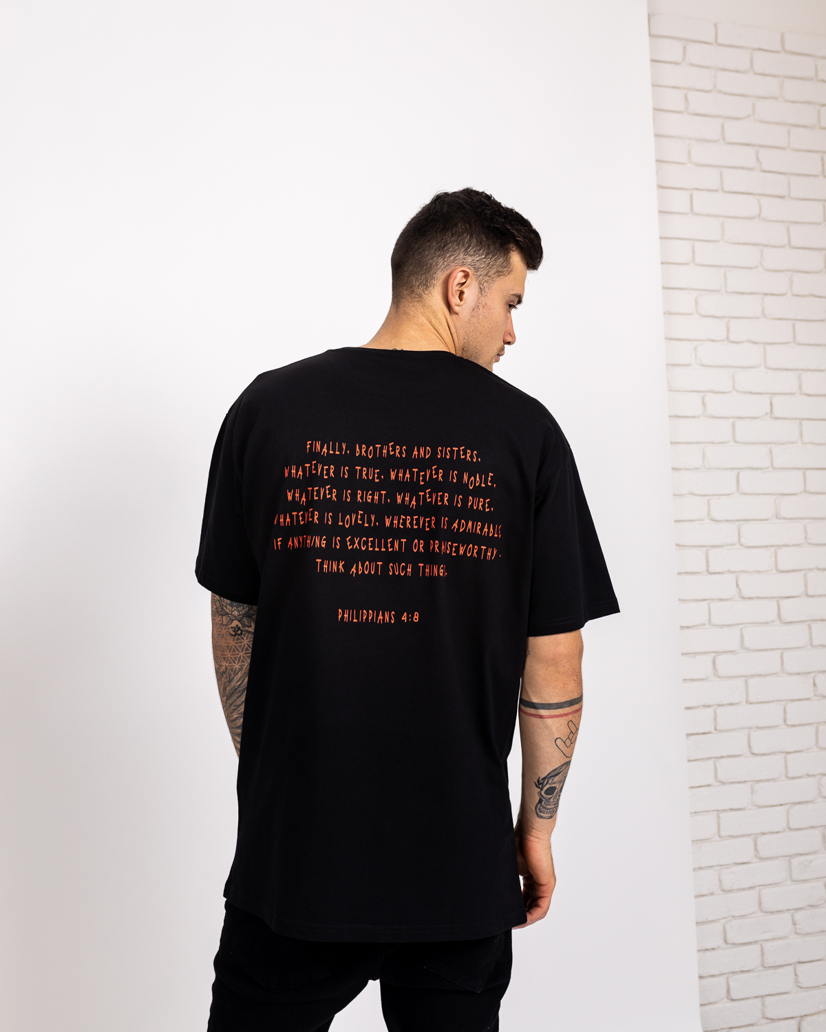 Don Lemme Oversized Tričko Philippians - čierne Veľkosť: XL