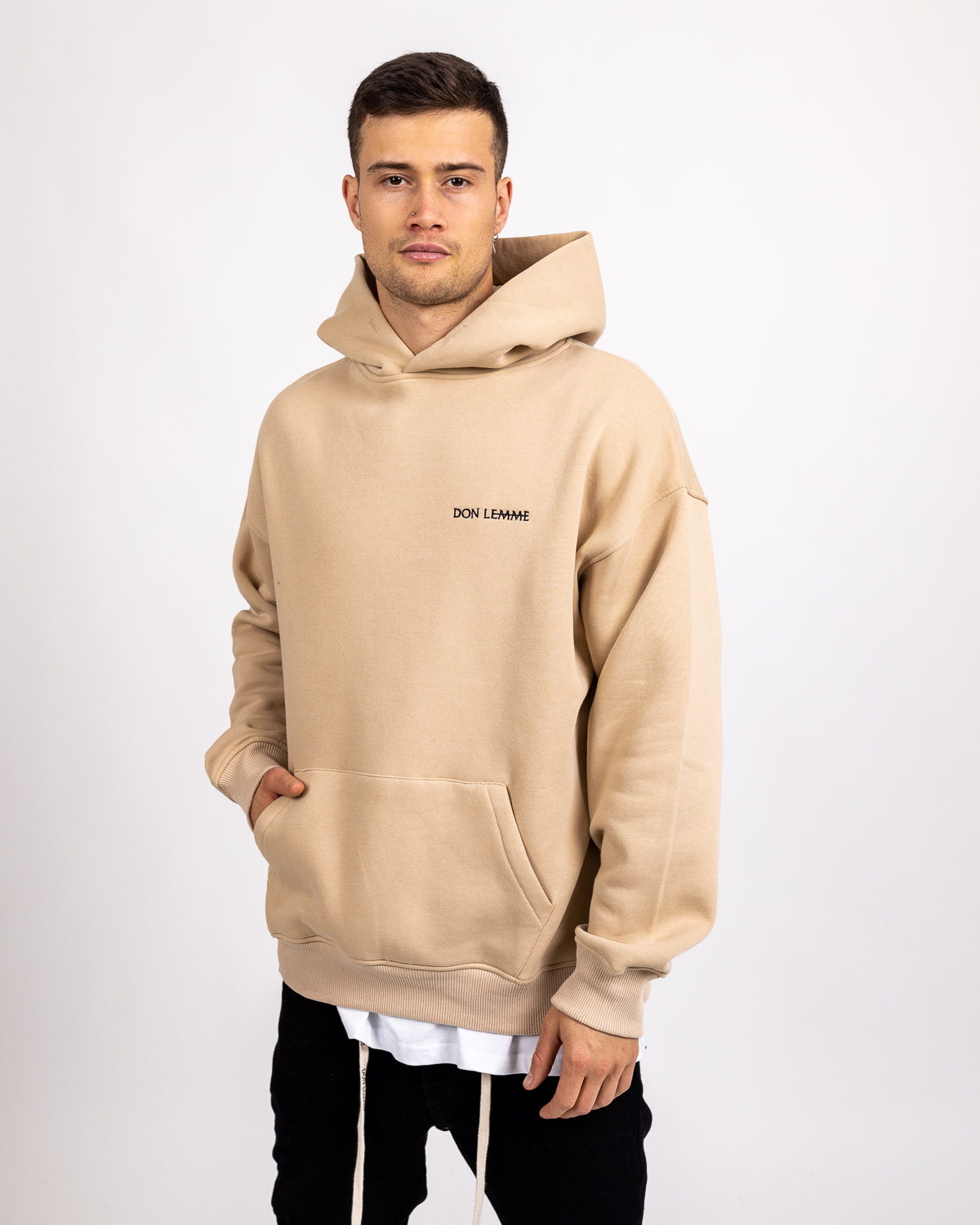 Don Lemme Oversized Mikina Minimal - piesková Veľkosť: M