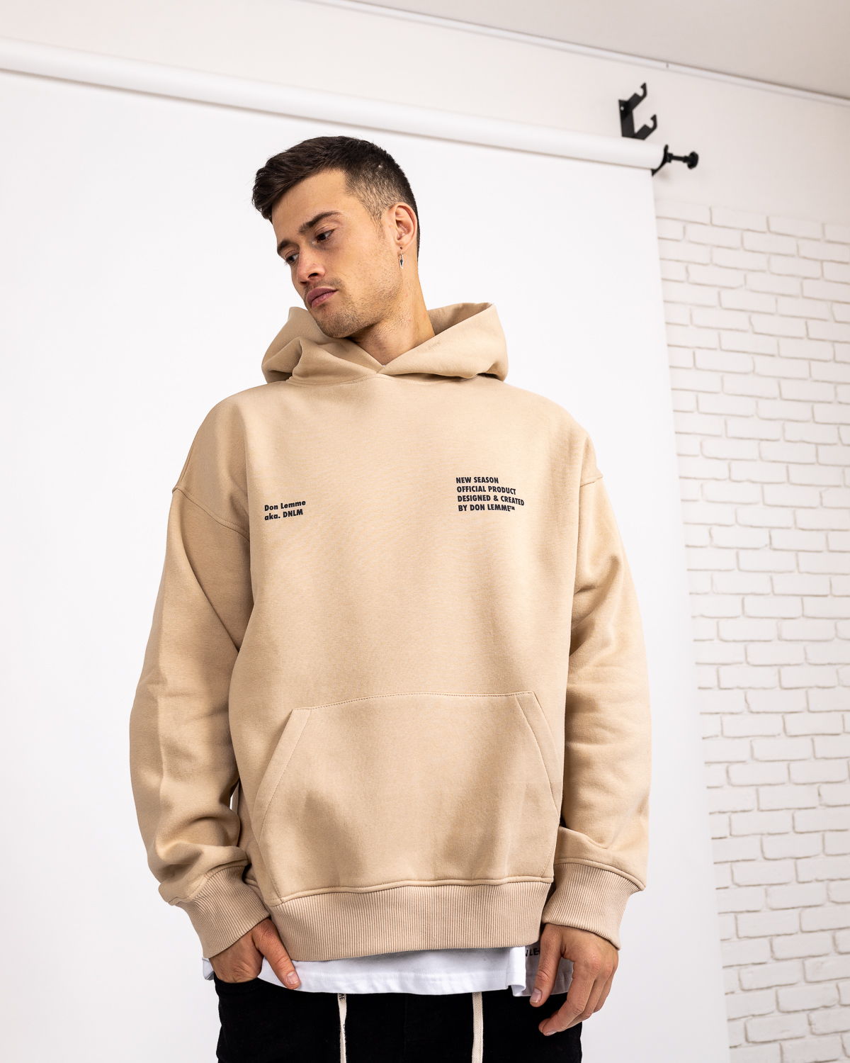 Don Lemme Oversized Mikina New Season - piesková Veľkosť: XL