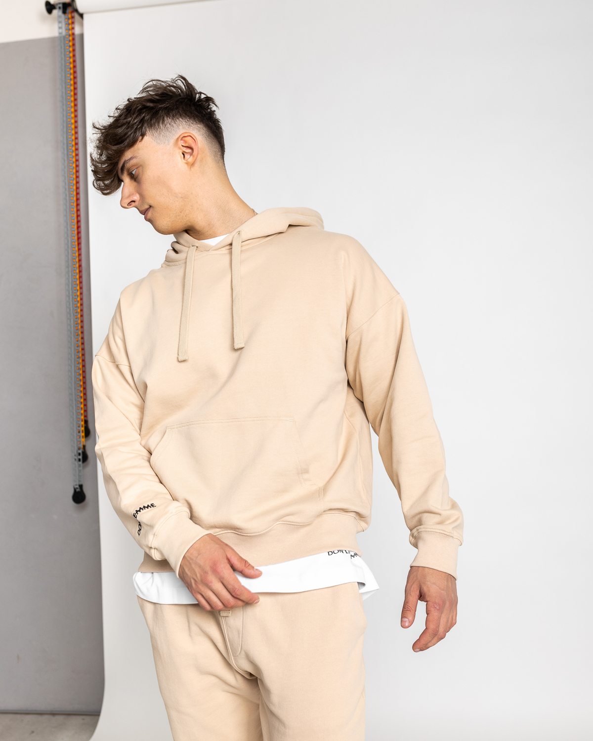 Don Lemme Oversized Mikina Base - béžová Veľkosť: M