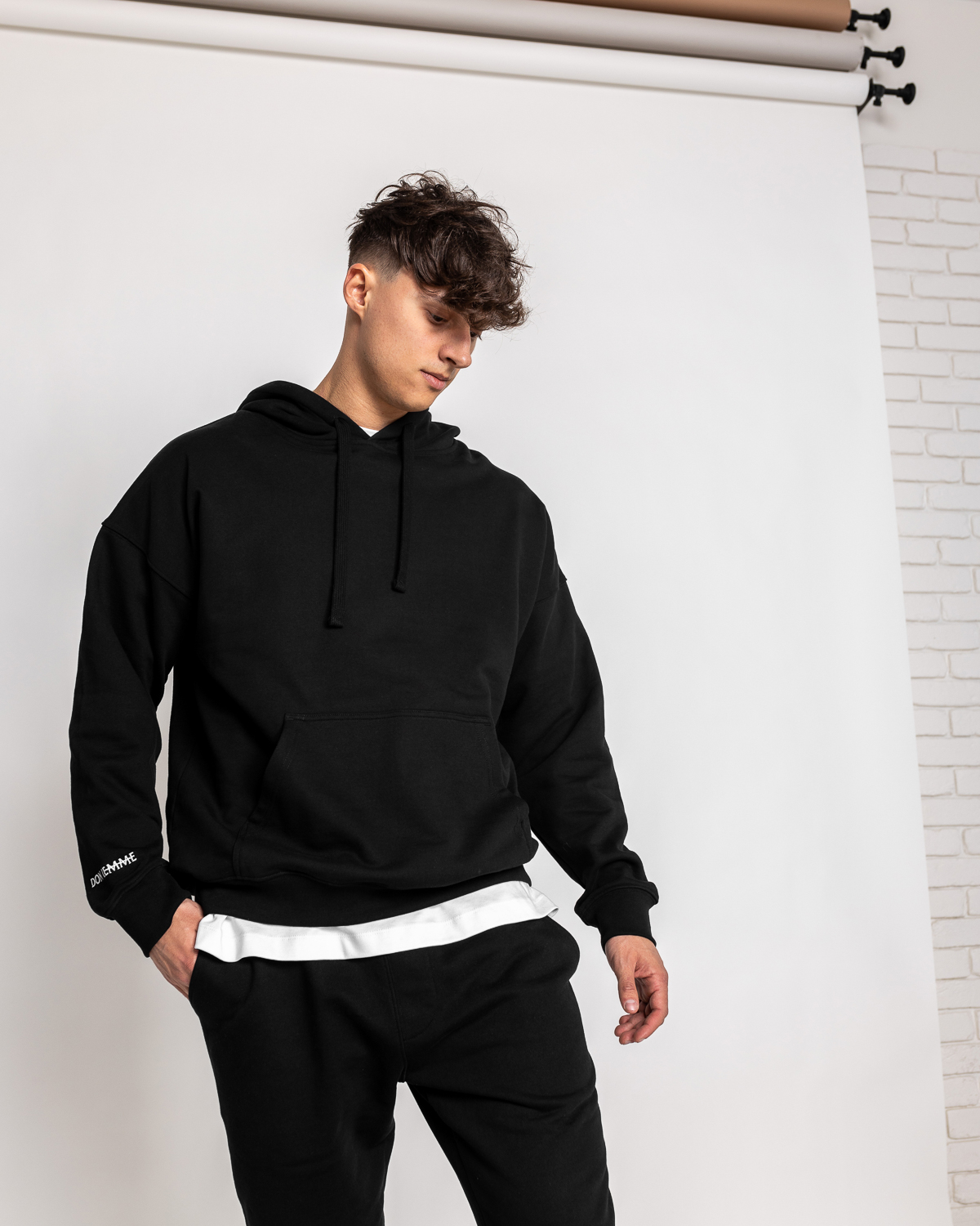 Don Lemme Oversized Mikina Base - Čierna Veľkosť: M