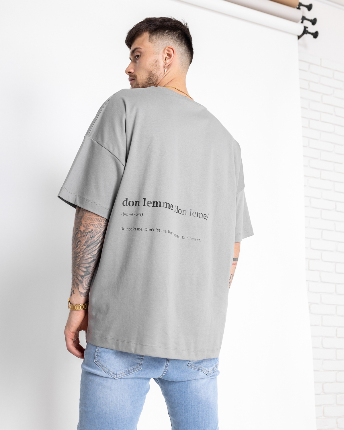 Don Lemme Unisex Tričko Name - sivé Veľkosť: XL