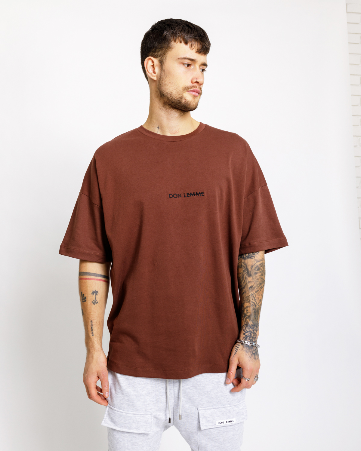 Don Lemme Oversized Triko Chest - mocha Veľkosť: XL