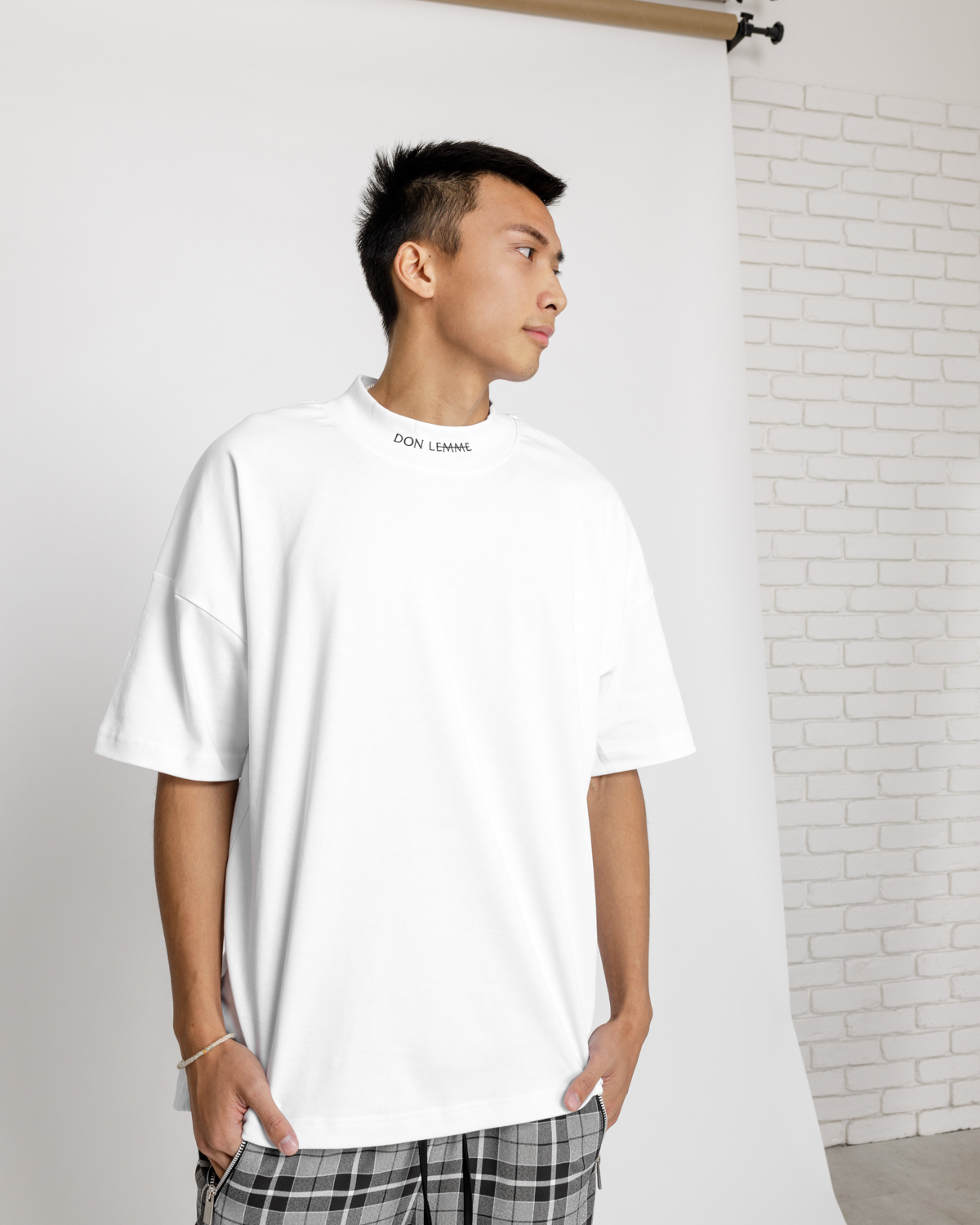 Don Lemme Oversized Triko Logback - white Veľkosť: M