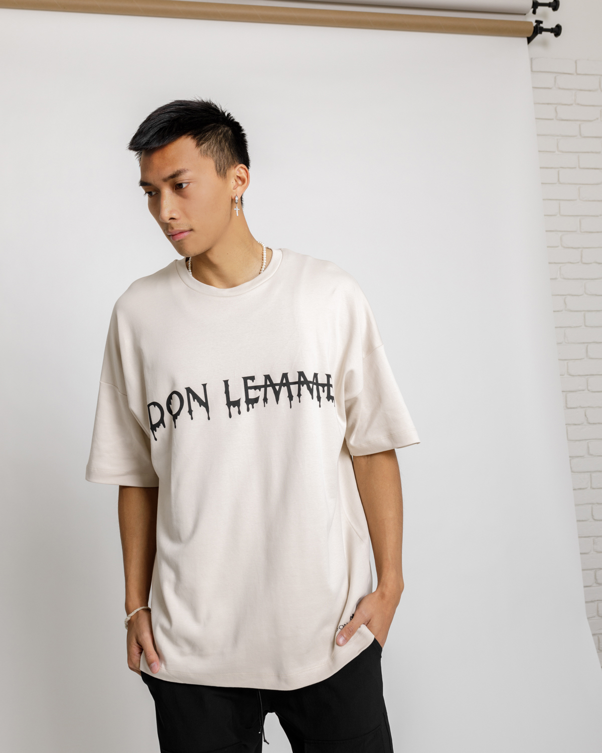 Don Lemme Oversized Triko Flow - light beige Veľkosť: M