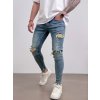 Modrá skinny fit džíny HELLFIRE (Veľkosť 38)